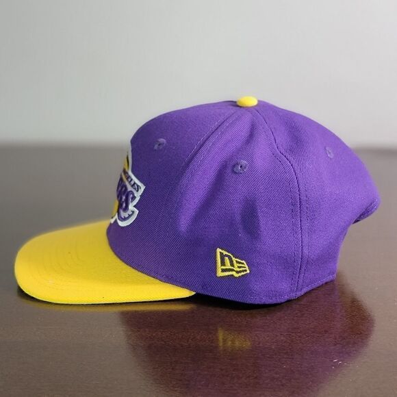 New Era NBA Los Angeles Lakers Purple Gold Snapback Hat Baseball Cap Kobe LeBron - Picture 2 of 11